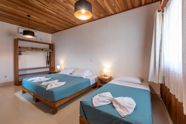 SouthWild Amazon Lodge, View to room in wildlife lodge in the Amazon of Cotriguaçu