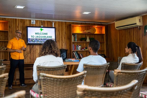 A welcome lecture aboard the flotel