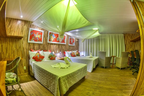A Jaguar Suites room aboard the flotel