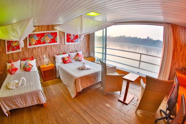A Jaguar Suites room aboard the flotel