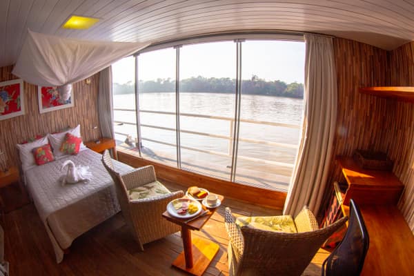 A Jaguar Suites room aboard the flotel