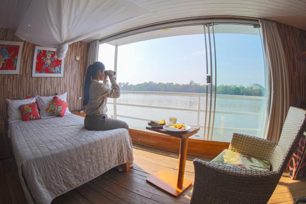 A Jaguar Suites room aboard the flotel