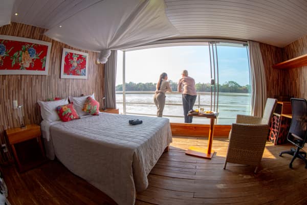 A Jaguar Suites room aboard the flotel
