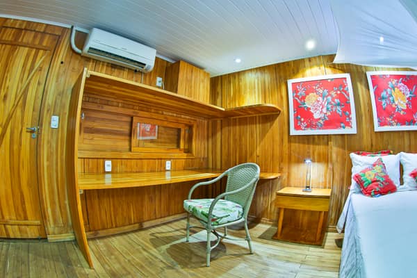 A Jaguar Suites room aboard the flotel