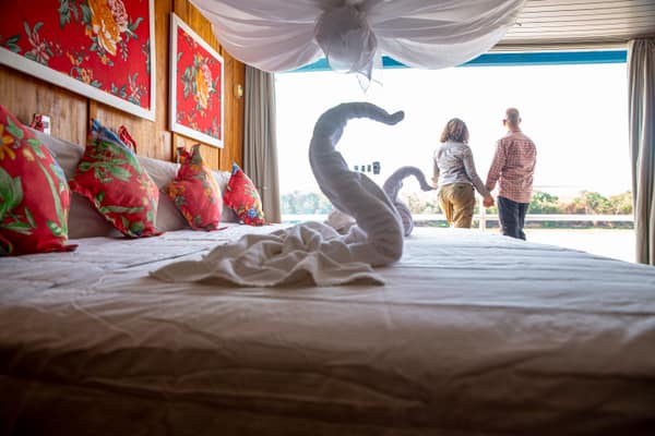 A Jaguar Suites room aboard the flotel