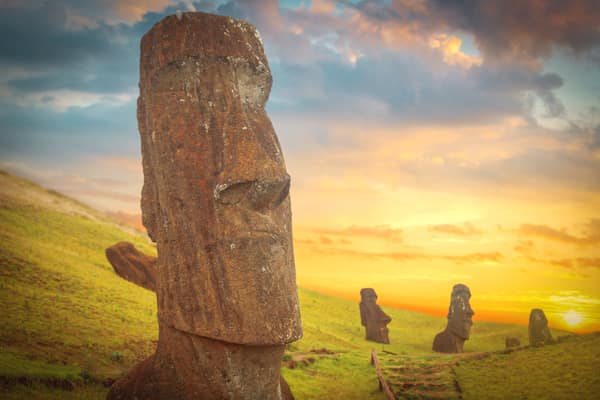 Moai statues at Ahu Tongariki