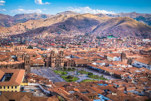 Panoramic view of Cusco's historic center
