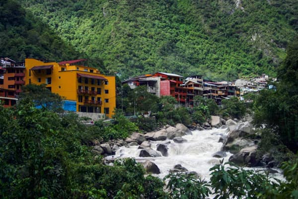 The town of Aguas Calientes, gateway to Machu Picchu