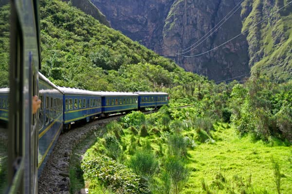 The train to Machu Picchu through the Andes