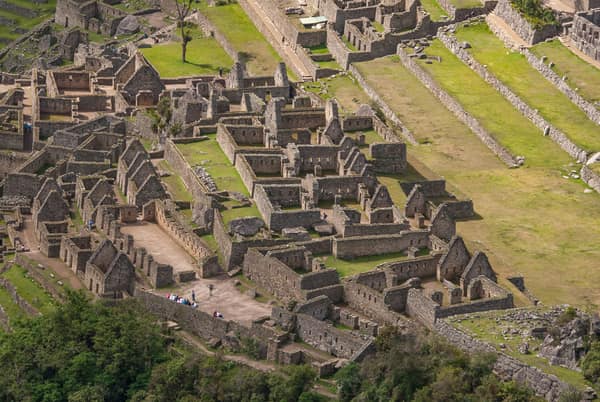 The residential sector of Machu Picchu from above