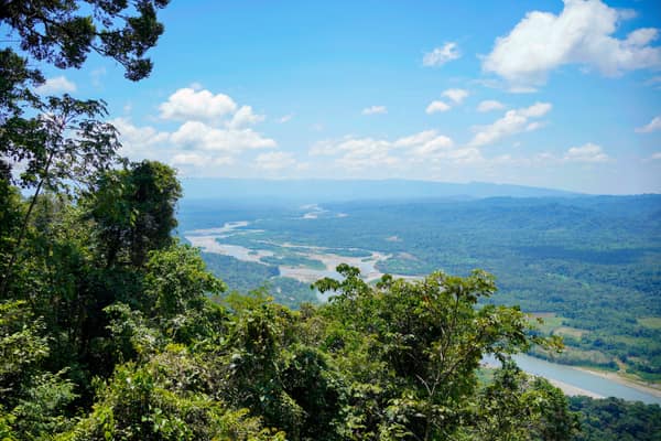 The view from the Andes down to the Amazon lowlands of Manu
