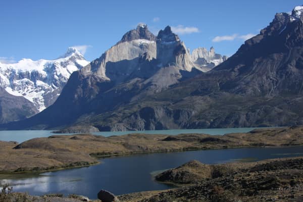 The Cuernos del Paine and lakes of the Paine Massif